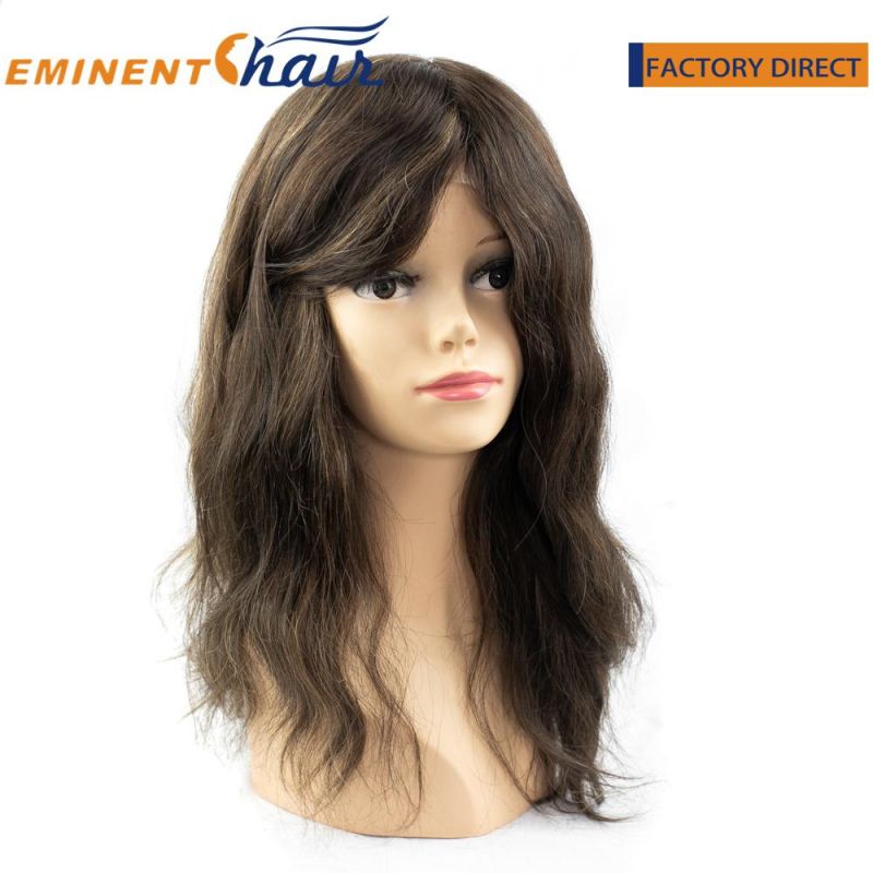 Lace with Cross Clear PU with Lace Front Natural Human Wig