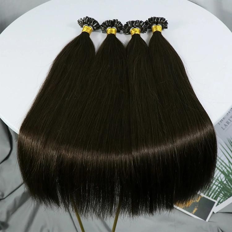 Keratin Capsules Remy Human Hair Fused Nail U Tip Remy Pre Bonded Hair Extension