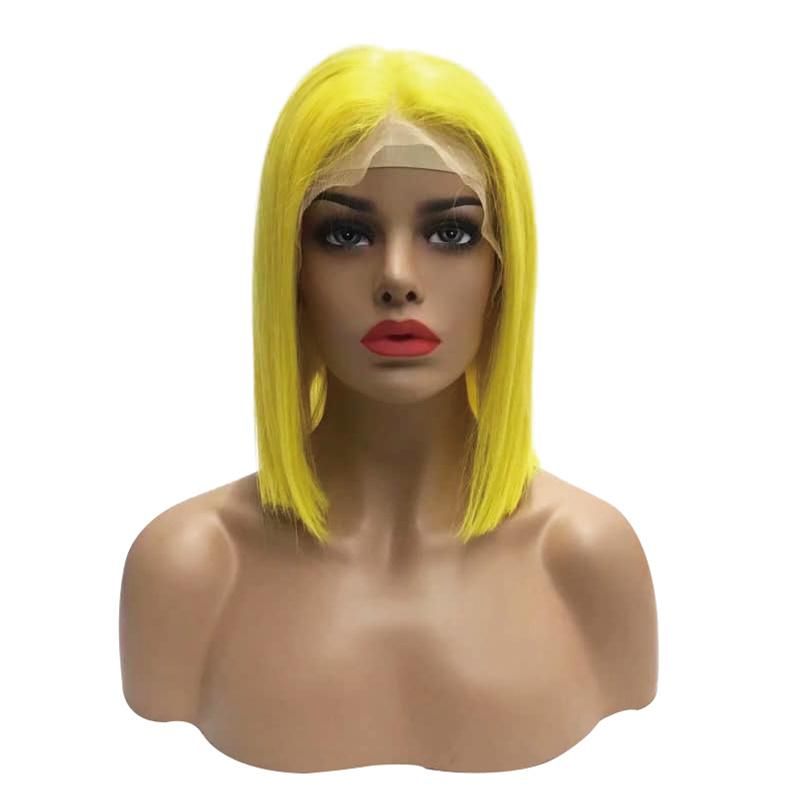 Raw Unprocessed Hair Bob Wigs Human Hair Lace Front Hair