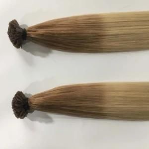 Ombre 8/60# Keratin Flat I Tip Brazilian Virgin Remy Human Hair Extensions