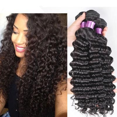 10A Grade Peruvian Human Hair Unprocessed Virgin Deep Curly Hair Weaving