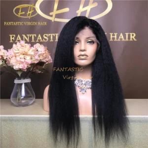 Best Quality Brazilian/Indian Virgin/Remy Human Hair Full/Frontal Lace Wig with Kinky Straight