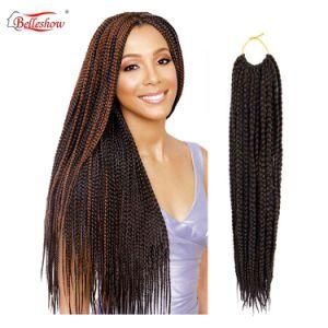 Belleshow 18 Inch 22stands Senegalese Twist Hair Synthetic Crochet Extension Crochet Box Braids Box Braid Hair
