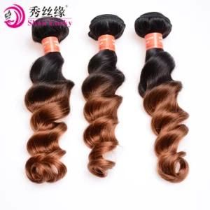 Unprocessed Hair 10A Dark Root 1b/30 Colored Ombre Hair Loose Wave Virgin Brazilian Human Hair Weave