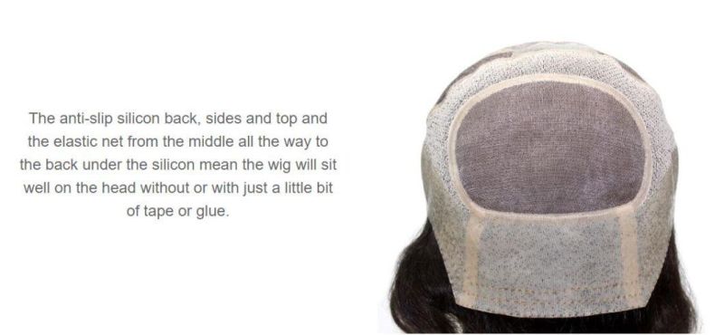 silicon & Elastic Net Keeping This a Very Sturdy Men′s Wig - No Need for Glue