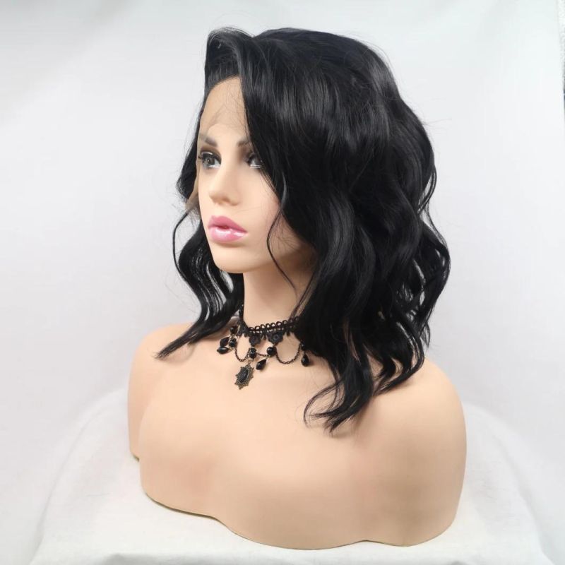 Cheap Wig Packaging Short Ladies Synthetic Frontal Lace Wigs