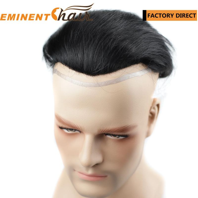Factory Direct Lace Front Men′s Indian Hair Toupee