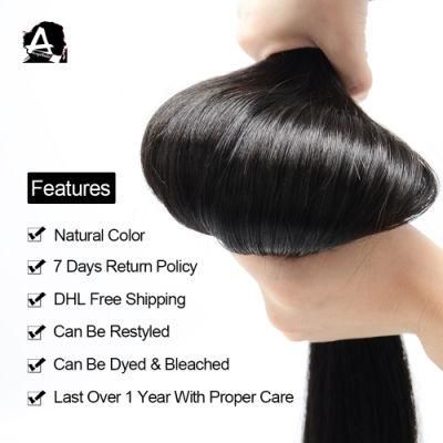 Angelbella Silky Straight Hair Weaving Wefts 1b# Remy Human Hair Bundles