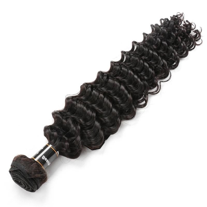 10A Deep Wave Curly Human Hair 3 Bundles Raw Brazilian Virgin Human Hair Extension