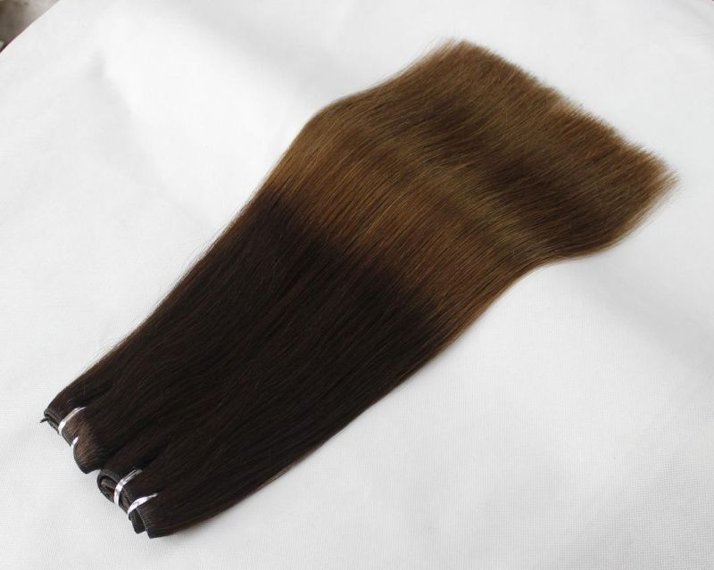 Brazilian Straight Human Hair Hair Bundles Ombre Color Remy Human Hair Weaving Bundles Extensions