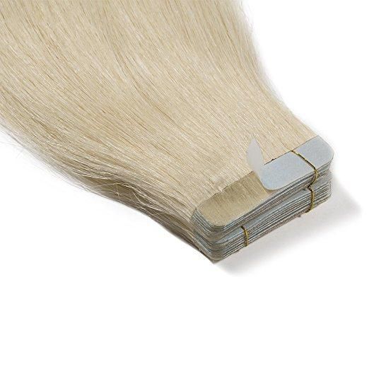 100% Virgin Hair Tape in Human Hair Extensions (AV-TP18-60)