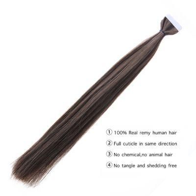 20inch 100% Human Virgin Hair Tape in Hair Extension All Colors