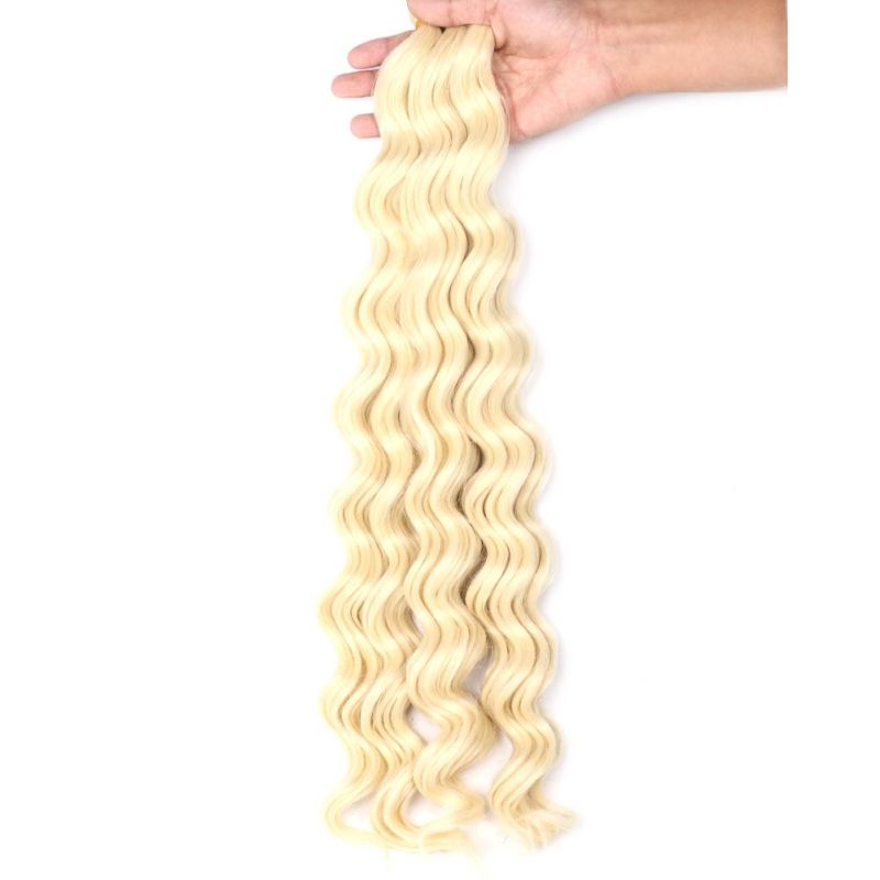 20inch Pre-Loop Deep Wave Curly Braiding Hair Wholesale Synthetic Ombre Extension