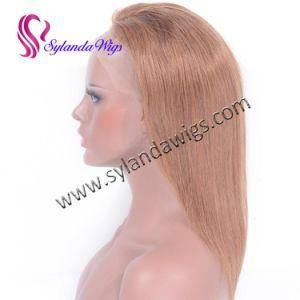 Brown Natural Straight Auburn Raw Unprocessed Brazilian Human Hair Lace Front Wig Natural Hairline Premier Quality Fashion Hair