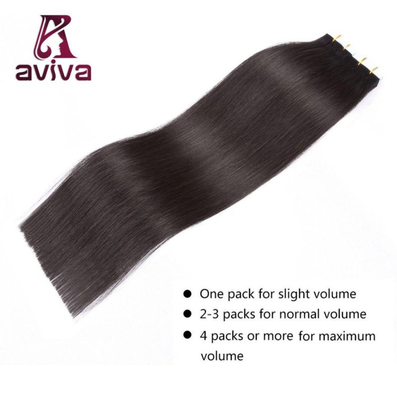 Avivawigs Tape in Hair Extensions 100% Remy Human Hair 12inch Double Side Tape Seamless Skin Weft Natural Hair Extensions