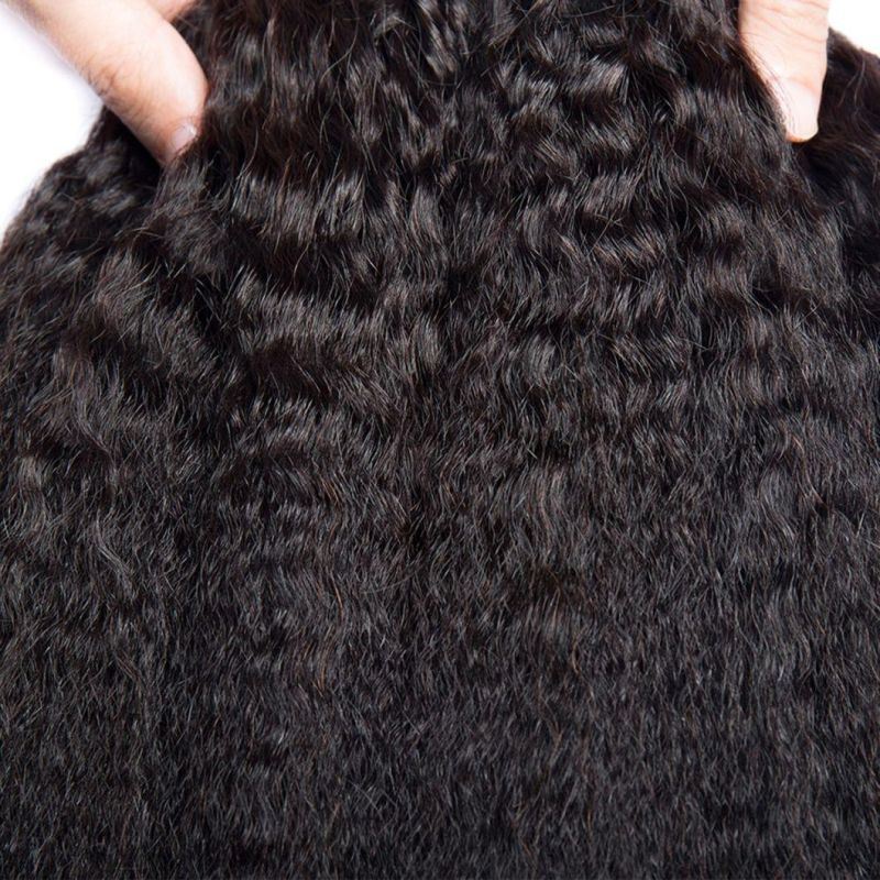 Brazilian Yaki Human Hair Bundles Deals Kinky Straight Brazilian Hair Weave Bundles Remy Human Hair Extensions