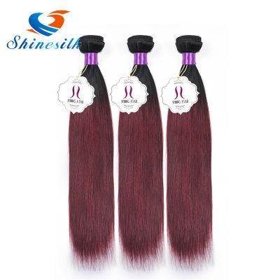 Indian Hair 1b/99j 8A Grade Weaving Human Hair Straight Soft Ombre