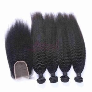 Kinky Straight Brazilian Virgin Hair with Closure