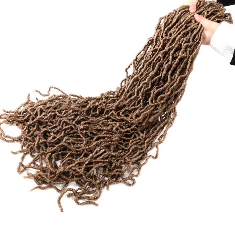 36 Inch Soft Dread Crochet Hair Goddess Faux Loc Braids Synthetic Hair Nu Locs Hair Extensions