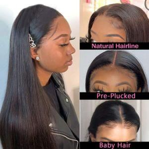 Natural Color 24 Inch 13X4 Straight Lace Frontal Wigs for Black Women