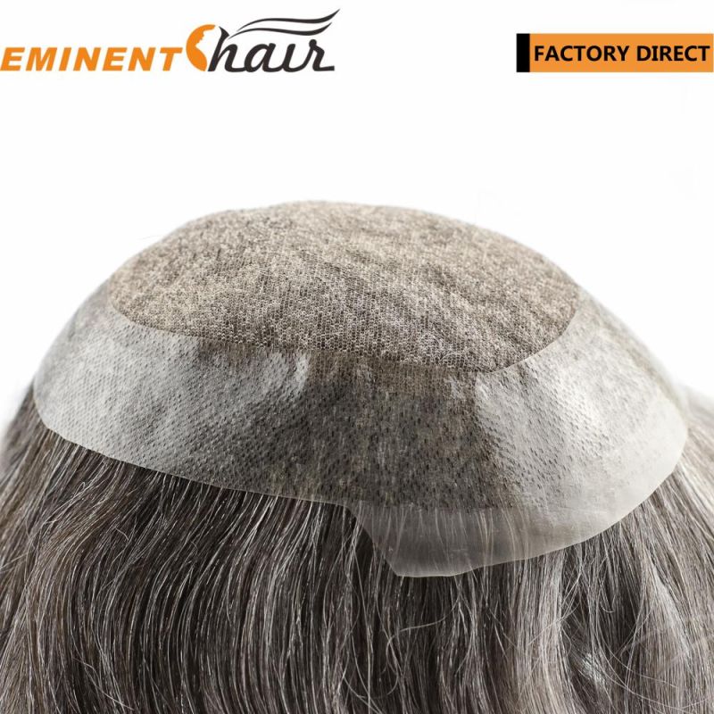 Natural Hairline V Looped Men′s Toupee Human Hair Wig