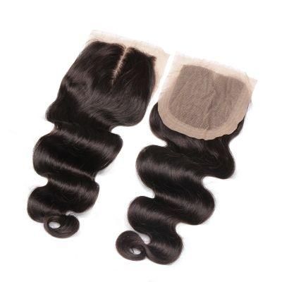 Kbeth Human Hair Toupees for Girls 18inch Closures Remy 4X4 Luxury Hand Woven 5*5 Square Swiss Lace Frontal Toupees for France Market in Stock