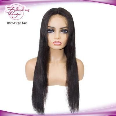 180% Density Indian Remy Straight Human Hair Lace Front Wig