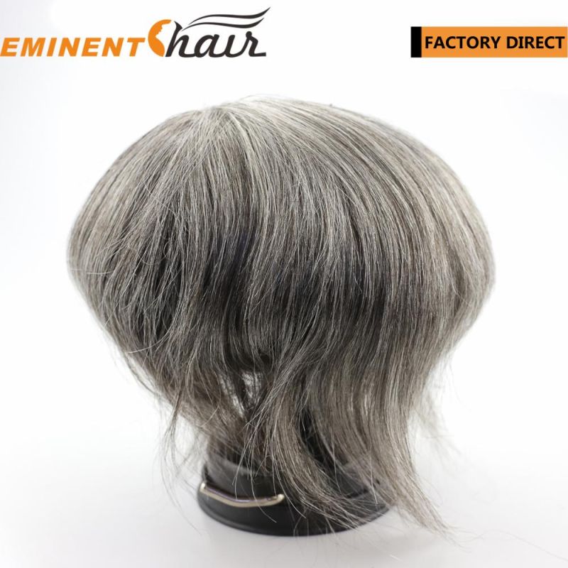 Natural Hairline V Looped Men′s Toupee Human Hair Wig