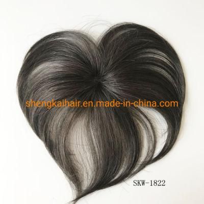 Wholesale Premimum Handtied Human Hair Synthetic Hair Mix Hair Toppers