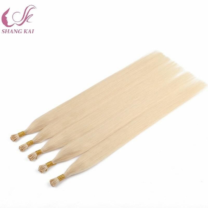 Factory Wholesale Virgin Remy Human Hair Stick I Tip Pre-Bonded Hair Extensions