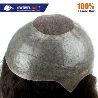 Custom Made Transparent Skin with Lace Top Fashion T-Color Human Hair Wig