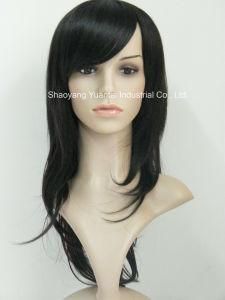 Black Long Synthetic Hair Wig for Woman