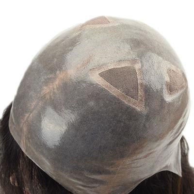 Full Skin Wig with Mono Top Long Human Hair Wig for Women