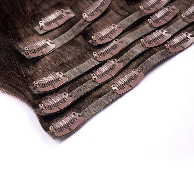 Wholesale Seamless Skin Weft Hair Real Remy Hair Clip in Extensions
