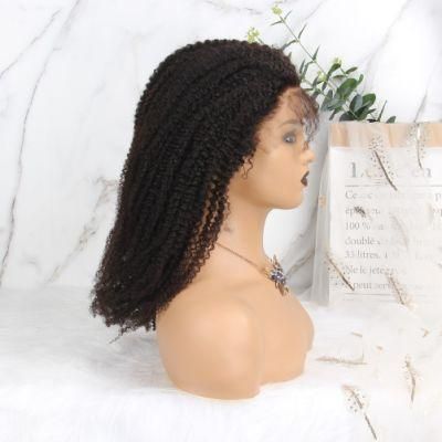Wholesale Cambodian Raw Curly Hair Wig Vendor 150% 180% Density 5X5 Transparent Lace Closure Wig