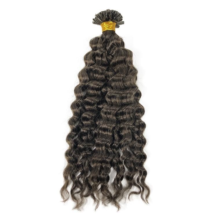 12A Raw Unprocessed U Tip Human Hair Extensions #Black