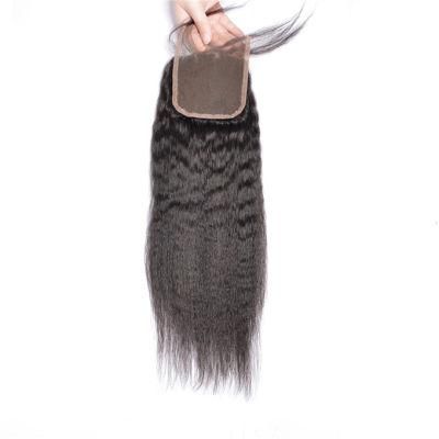 Kbeth Yaki Straight 6*6 Transparent Lace 12 Inch Closure Cheap Price Toupees From China Xuchang Factory Wholesale Price