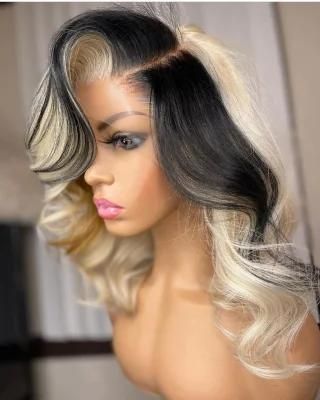 613 Blonde Middle Part Human Hair Lace Front Wigs Blonde 13X1 Lace Front Wig Pre Plucked with Baby Hair Honey Blonde Wig