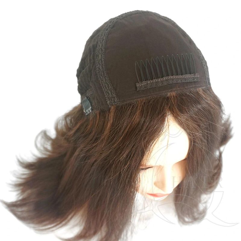 A18 Inch 2021 High Quality and Fast Delivery Women Human Mongolian Hair Wigs Silk Top Wig Jewish Wigs Skin Top Wigs Kosher Wig Sheitel Perruque Human Hair Wig