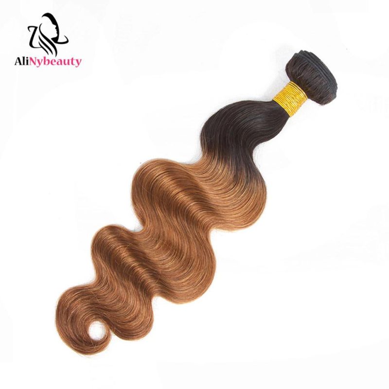 #1b/30 Ombre Color Body Wave Remy Brazilian Human Hair Weft