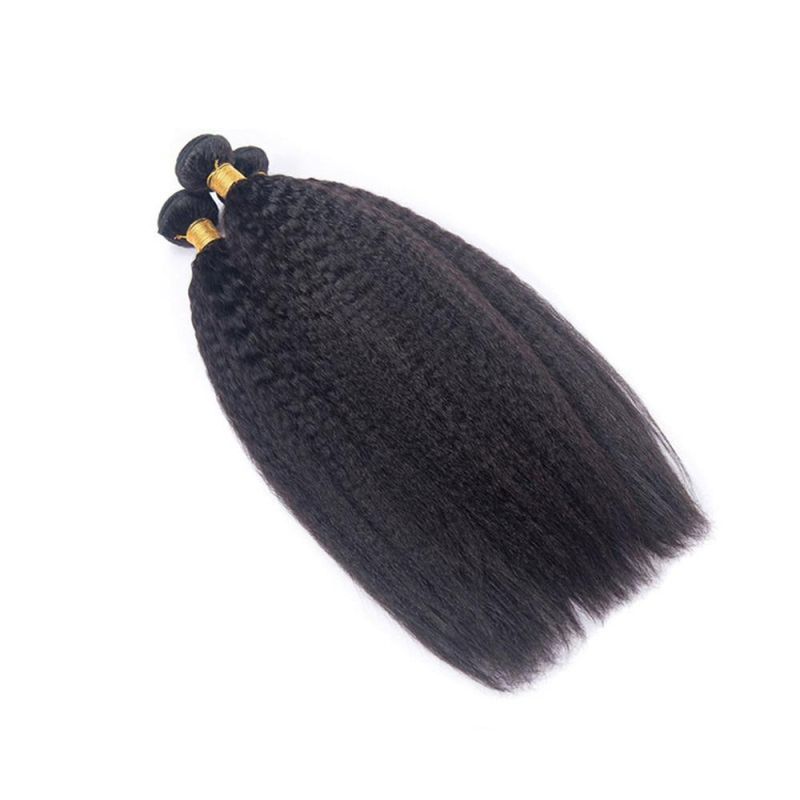 Kinky Straight Hair Bundles with Closure Human Hair Panse Hair 3 Bundles with Closure Lace Closure Remy