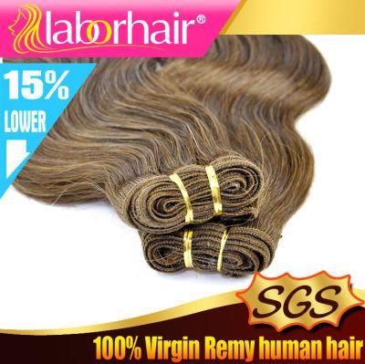 Brown Color Body Wavy Human Hair Weft
