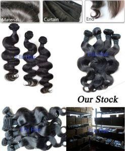 100% Brazilian Virgin Hair Weave Remy Human Hair Weft Wavy Hair Extensions (EL0028)