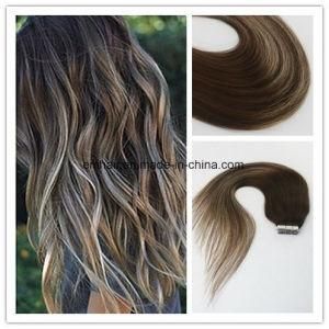 Fashion Balayage Color #3#24#3 Tape in Remy Hair Extensions Seamless Virgin Human Hair Weft Slik Straight Tape on Hair Extension