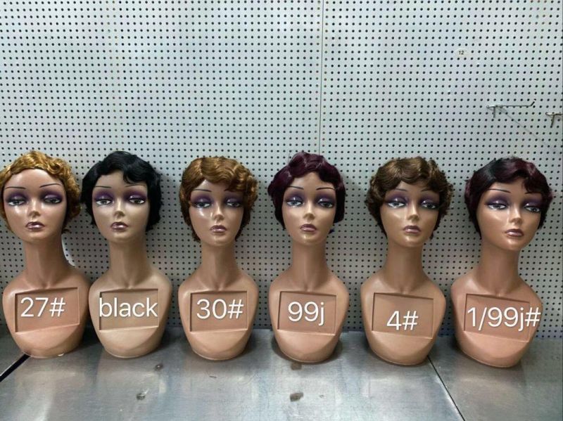 Cheap 6 Inch Human Hair Wig 99j# Human Hair Short Wigs for Black Women