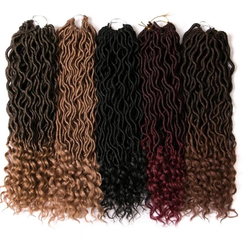 Factory Price Synthetic Braiding Hair Crochet Braid Hair Goddess Faux Locs Crochet Hair