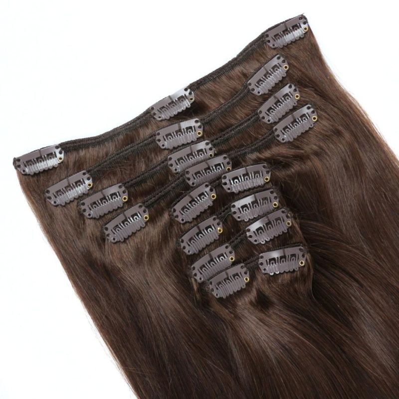 Europe Aliexpress 100% Indian Virgin Clip in Hair Extension, Natural Raw Virgin Indian Hair Wholesale