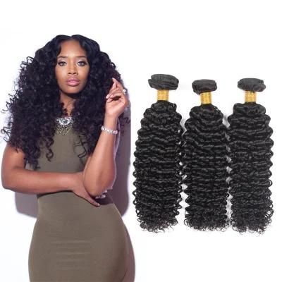 for Sale Black Color Brazilian Hair Weft Deep Curly 14inches