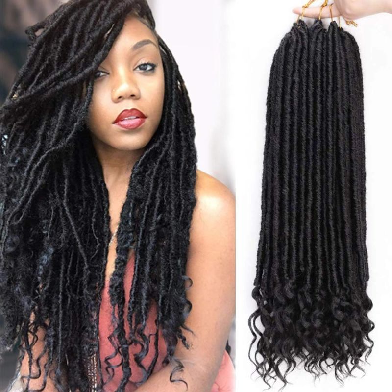 18 Inch 24 Strands Dreadlocks Hair Extensions Goddess Faux Locs Crochet Hair