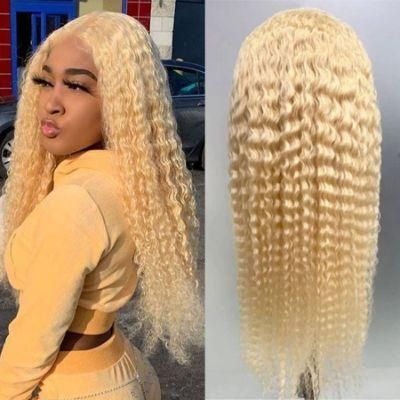 613 Blonde Deep Wave Wigs Human Hair 13X6 Lace Front Wigs